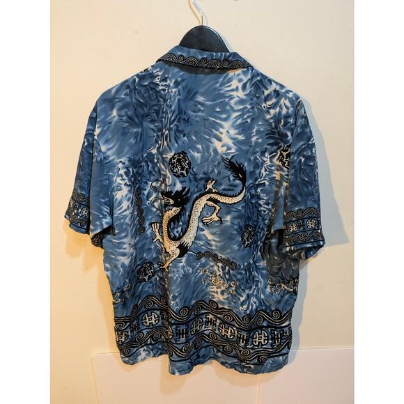 Vintage Pineapple Connection Mythic Origins Dragon 90s Y2K 2000s Button Shirt - Picture 4 of 5